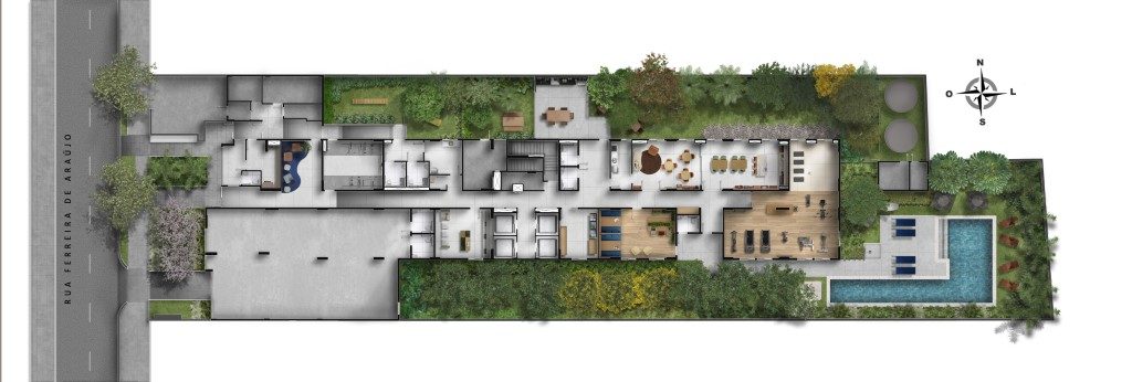 Implantação do Mundo Apto Elevato Pinheiros