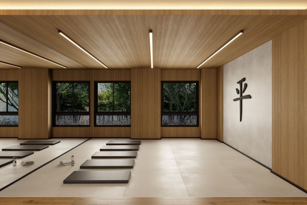 Perspectiva ilustrada do wellness do Mundo Apto Elevato Pinheiros