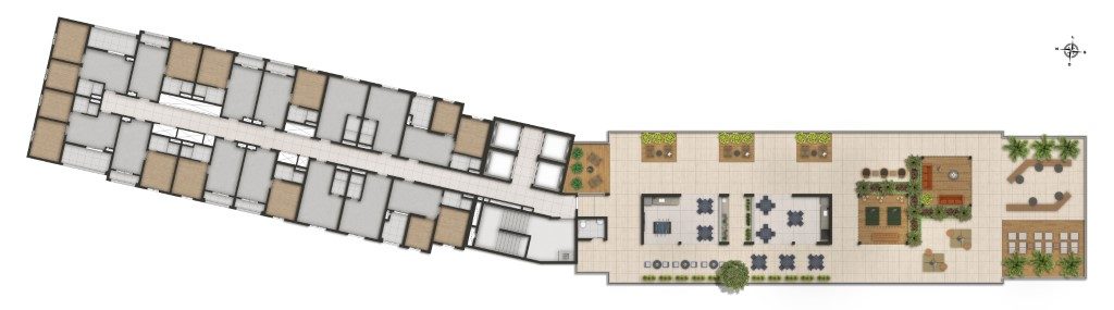 Implantação do rooftop — Mundo Apto Estação Conceição